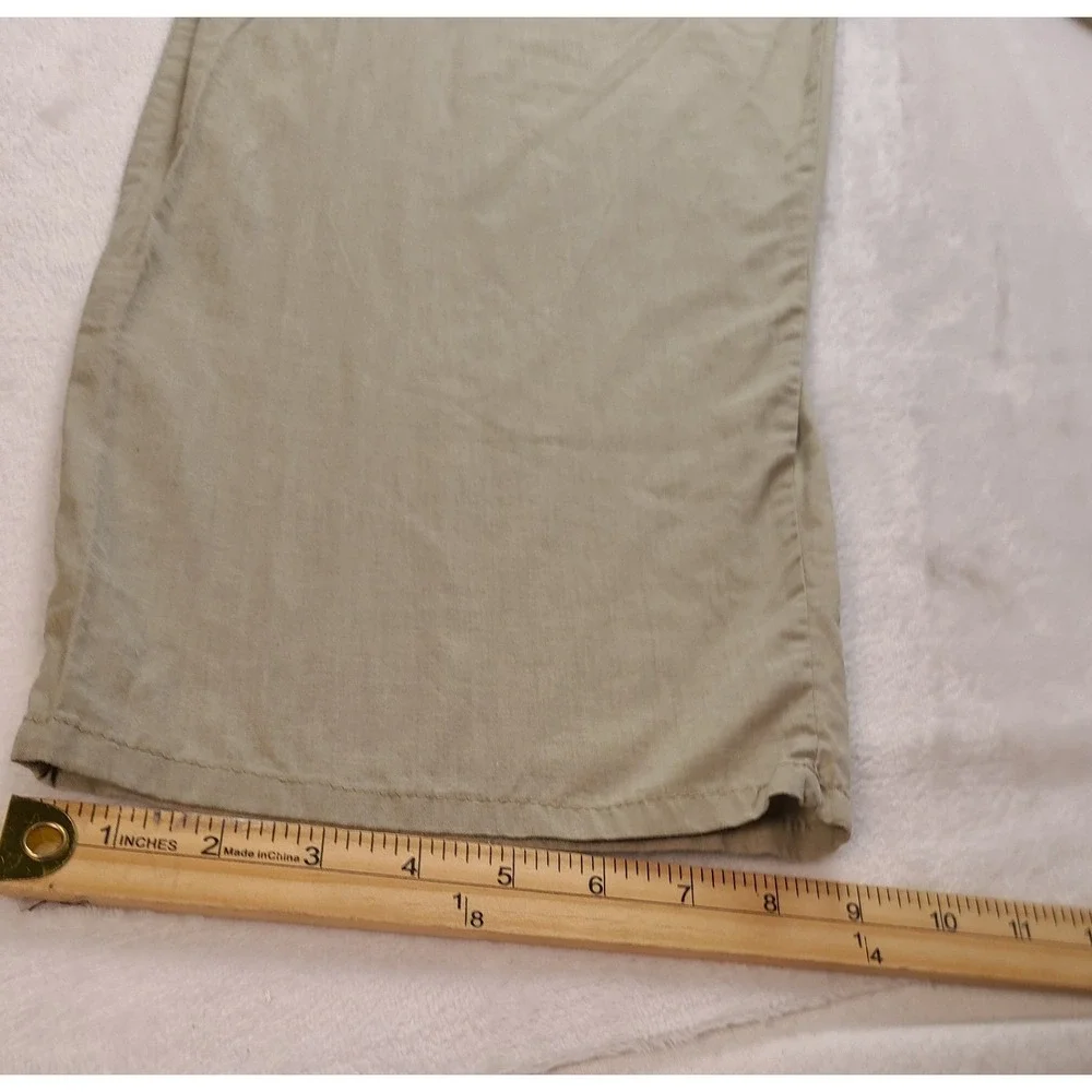 Men's Khaki Tan Pajama Lounge Pants XL 36x28 Elastic Waist Cotton Blend Straight